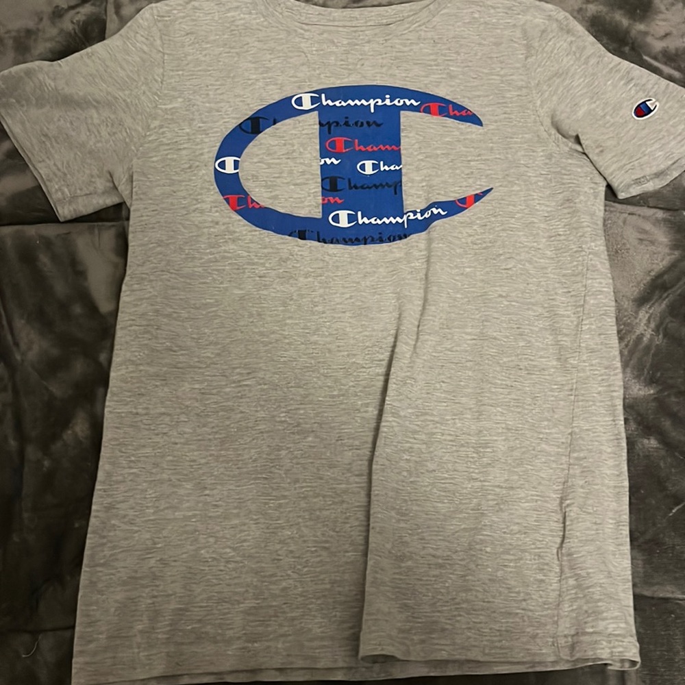 Blue and grey champion t-shirt